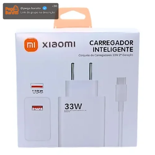 Carregador De Celular 33w Rapido Compativel Para Xiaomi 8 Se