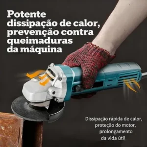 Esmerilhadeira Lixadeira Angular 850w 115mm Cor Azul-petrol - Imagem 4