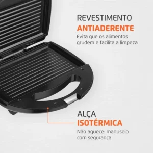 Sanduicheira Fast Grill e Sandwich Mondial 750W - S-12 - Imagem 4