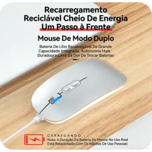 Mouse Sem Fio 2.4g Recarregável Usb Dpi Ajustável 800-1600 - Imagem 7