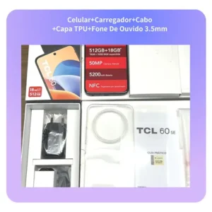 Smartphone TCL 512GB 50MP 18GB RAM 6.7" HD+ IPS Octa-Core 5.200mAh TCL 60 SE - Imagem 6