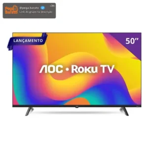 Smart Tv 50 Aoc 4k Dled 50u7045/78g Roku Tv Quad - Imagem 1
