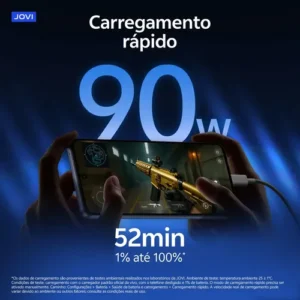 Smartphone JOVI T1 5G 256GB 16GB RAM (8GB+8GB Estendida) Bateria 6500mAh Câmera 50MP 4K - Preto Titânio - Imagem 7