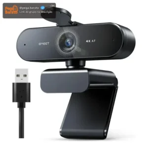 EMEET Nova 4K Webcam 1080P 60Fps Camera Para Pc Streaming Microfone Kit Viedeo Conferencia Foco Automático Preto - Imagem 1