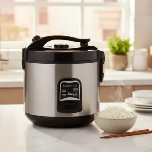 Panela Elétrica de Arroz Agratto PAI6X 400W Inox com Tampa de Vidro Antiaderente Função Aquecer para Arroz e Legumes Compacta - Imagem 3