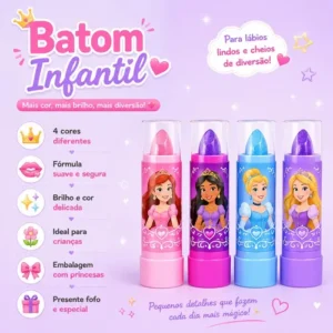 Kit Maquiagem Infantil Kalon Lashes Maleta 8 Peças Com Batom e Acessórios - Imagem 7