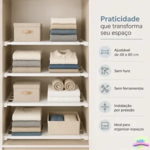 Prateleira Inteligente Extensível Retrátil Armário Cozinha - Imagem 8