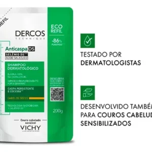 Shampoo Anticaspa Cabelos Secos com Selênio DS, Dercos DS Vichy, Refil 200g - Imagem 11