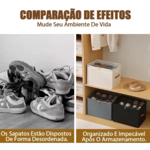 Organizadora Capa Transparente Sapato 12 Vertical Colmeias - Imagem 5