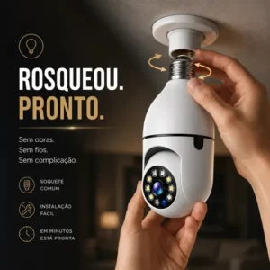 Câmera de Segurança Lâmpada Techfun Wi-Fi PTZ 1080p com Visão Noturna e Áudio Duplo - Imagem 5