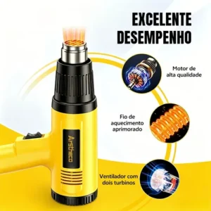 Soprador Térmico 2200w 220v Ar Quente Temperatura Até 550 °c - Imagem 4
