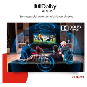 Smart TV AIWA 55” Android 4K Borda Ultrafina Dolby Vision&Atmos AWS-TV-55-BL-01-A - Imagem 3