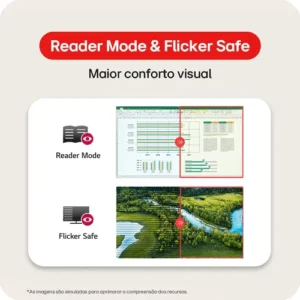 Monitor LG FHD Home & Office 22U403A-B 22”, 1ms (MBR), 120Hz (O/C), Modo leitura, Flicker Safe, HDMI, LG Switch, Black Stabilizer, Dynamic Action Sync - Imagem 4
