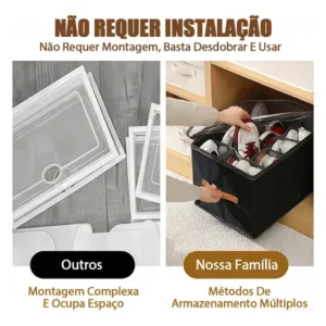 Organizadora Capa Transparente Sapato 12 Vertical Colmeias - Imagem 9