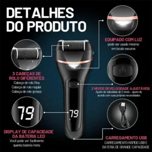 Kit 18 Lixador Para Pés Elétrico Esfoliante Removedor Calos - Imagem 4