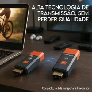 Transmissor Receptor Hdmi Sem Fio Wireless 1080p Full Hd 50m Metros Transmite Espelha Tv Ps5 Video Pc Notebook D Densen - Imagem 6