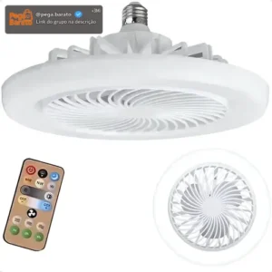 Ventilador de Teto LED com Controle Remoto 30W Bivolt Luz Branco-frio - Imagem 1