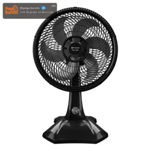 Ventilador De Mesa Britânia Prime Air AVTE300 Preto com 6 Pás e 3 Velocidades - Imagem 1
