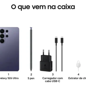 Celular Samsung Galaxy S26 Ultra 5G, 256GB, 12GB RAM, Câmera Quádrupla, Tela Grande de 6.9" Azul - Imagem 6