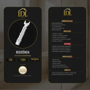 Resistência Chuveiro Advanced Top Jet Lorenzetti 220v 7500w - Imagem 5