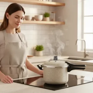 Panela De Pressão Antiaderente Fecho Externo Vanila 5 Litros - Imagem 5