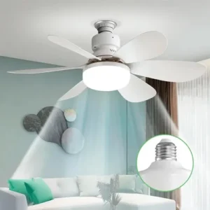 Ventilador De Teto Silencioso De 3 Modos com Lâmpada Controle Branco - Imagem 5