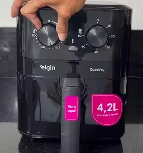 Fritadeira Elétrica Air Fryer Quad Fry 4,2 L,1400w Preto Elgin - Imagem 2