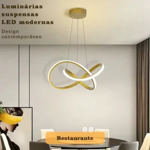 Lustre Para Sala,luminaria Teto Pendente Moderno Led Quarto - Imagem 9