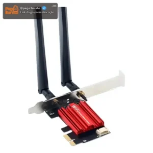 Placa De Rede WiFi PCI-E Fenvi AC1200 Dual Band 2.4G/5G Antena Dupla - Imagem 1
