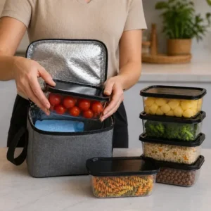 Kit 10 Potes 500ml Bpa Free Microondas Freezer Tampa Preta - Imagem 7
