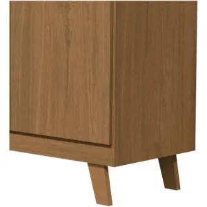 Buffet Aparador 3 Portas 100% MDF com Prateleira Interna Pés Retrô 121cm Freijó Bela Store - Imagem 11