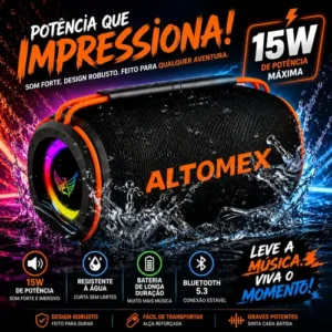 Caixa Caixinha De Som Bluetooth Pendrive Fm Sd Portátil Ipx6 - Imagem 4