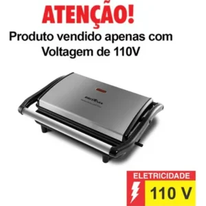 Sanduicheira elétrica Britânia Press BGR27I cor preto inox - Imagem 11