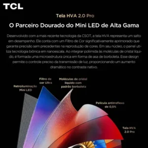 Smart TV TCL 85 Polegadas QLED 4K P8L WiFi Bluetooth Google TV HDR10+ 144 Hz VRR 85P8L - Imagem 10