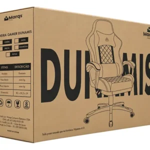 Cadeira De Escritorio Gamer Ergonômica Dunamis Preta Marqs Home Reclinável 180kg Resistente Giratória Confortavel Computador - Imagem 11