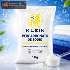 Percarbonato De Sódio Granulado Super Branco 1kg Tira Manchas Roupas - Imagem 1