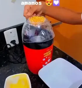 Máquina Pipoqueira Elétrica Ar Quente Sem Óleo Ar Quente Pop - Imagem 2