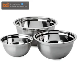 Conjunto De Tigelas Brinox 3pçs Suprema Em Inox - 2107/100 - Imagem 1