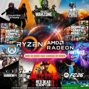 PC Gamer BluePC FORCE, AMD Ryzen 5, Radeon RX, 8GB DDR4, SSD 256GB, Fonte 500W - PGBP-FOR118 - Imagem 4