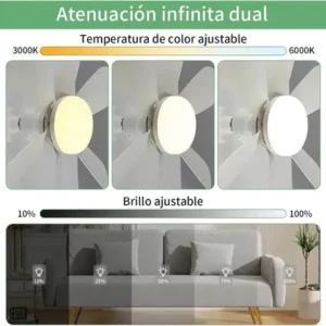 Ventilador de Teto Led 42cm Branco Controle Remoto Bivolt Silencioso - Imagem 3