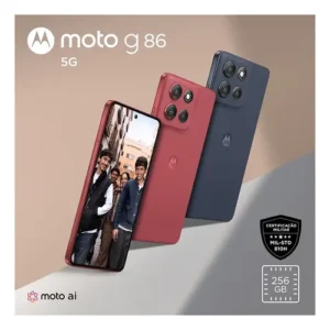 Smartphone Motorola Moto G86 5g - 256gb 24gb (8gb Ram+16gb Ram Boost) Tela 1.5k Poled, 50mp Sony Camera Ois Moto Ai, Videos Em 4k, Ip68 + Ip69 - Grafite - Imagem 3