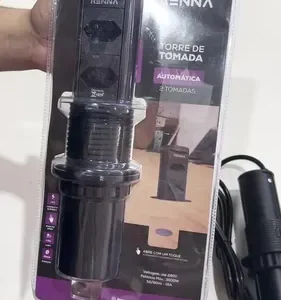 Torre 03 Tomadas Retrátil De Embutir Mesa Cozinha Sobrepor Bancada Escritório Totem Bivolt Plug 16A - Imagem 2