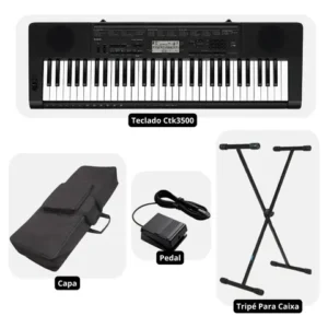 Kit Teclado Musical Casio Profissional Ctk3500 + Acessórios - Imagem 7