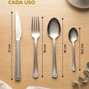Faqueiro Jogo De Talheres 48 Peças De Aço Inox Buffet Talher - Imagem 3