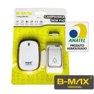 Campainha sem Fio Residencial Wireless Resistente a Agua B-Max BM-603 Cor: Branca e Dourada - Imagem 3
