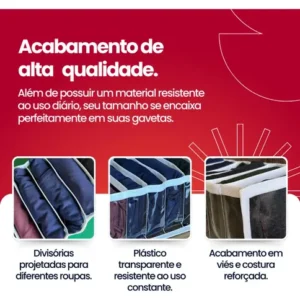 Kit 10 Colmeia Organizadora gaveta organizador porta calcinhas meia cuecas M roupas bebe Stobaza - Imagem 6
