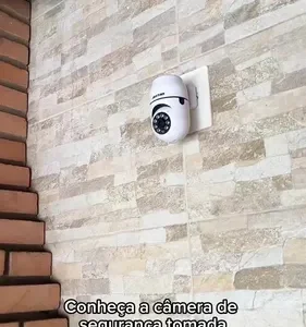 Câmera De Segurança Full Hd Visão Noturna Tomada 360° Wi-Fi Ip Monitoramento Interno Conexão Sem Fio Controle App Smartphone Vigilância Residencial Branca Nixzen - Imagem 2