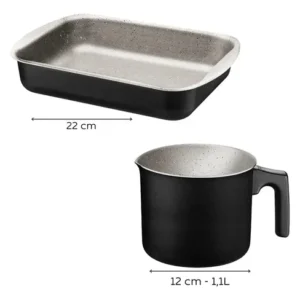Tramontina 13 Peças Turim Preto Cozinha Conjunto Panelas Preto - Imagem 6