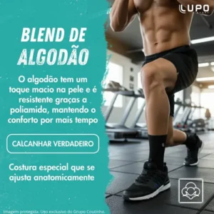 6 Pares Meias Lupo Sport Cano Médio Alto Academia Original - Imagem 5