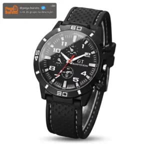 Relógio Masculino Quartzo Esportivo Casual Pulseira Silicone - Imagem 1
